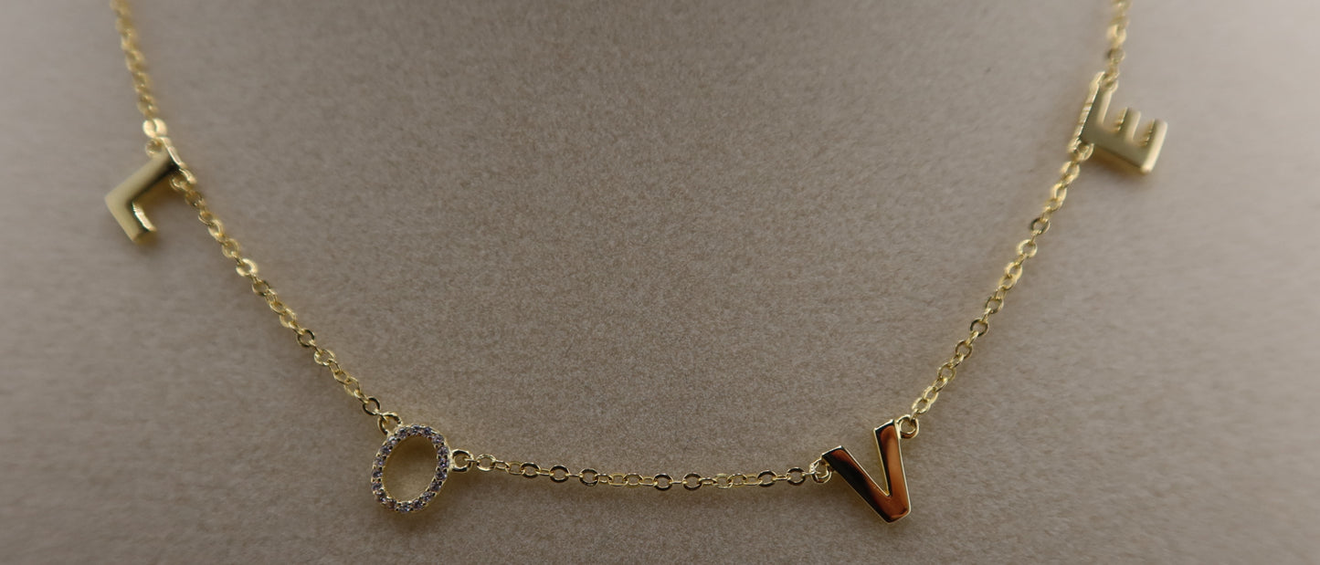 Love Script Necklace