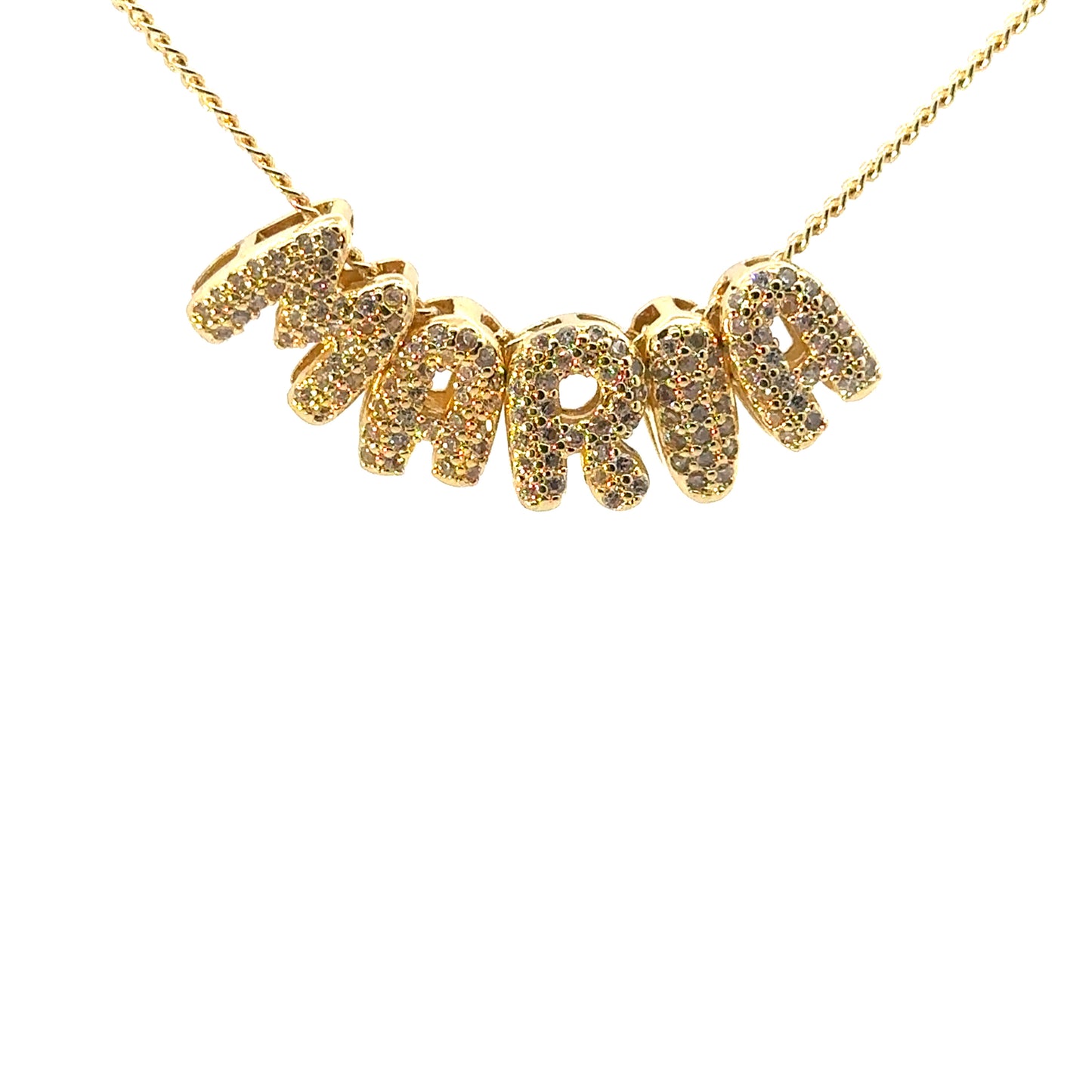 Iced Bubble Name Necklace