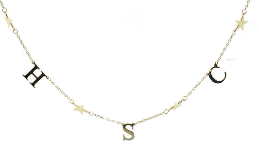 Star Charm Initial Necklace