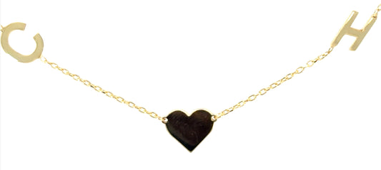 Heart Initial Necklace