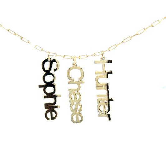 Block Names Necklace